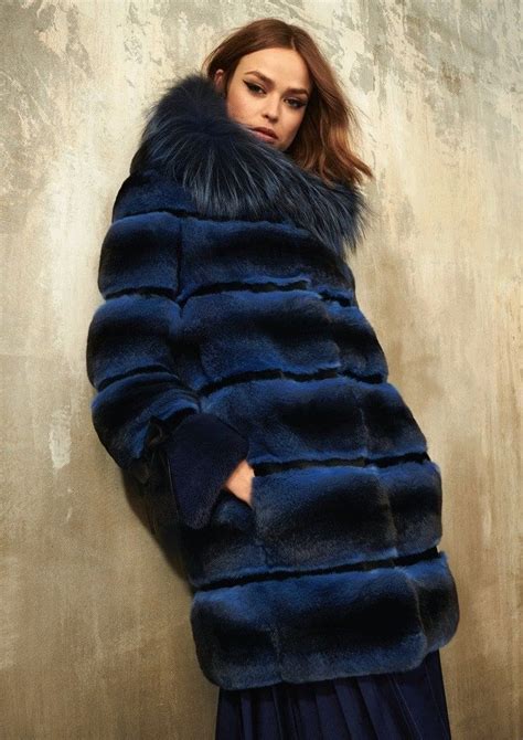 fendi mink|Blue mink coat .